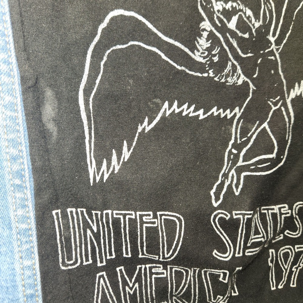 Light Blue Denim Vest with Black Back Graphic Patch -LED ZEPPELIN vest - Picture 3 of 6